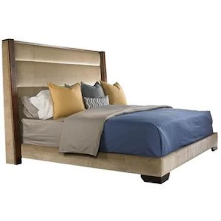 King Century Club Contemporary Upholstered Platform Bed